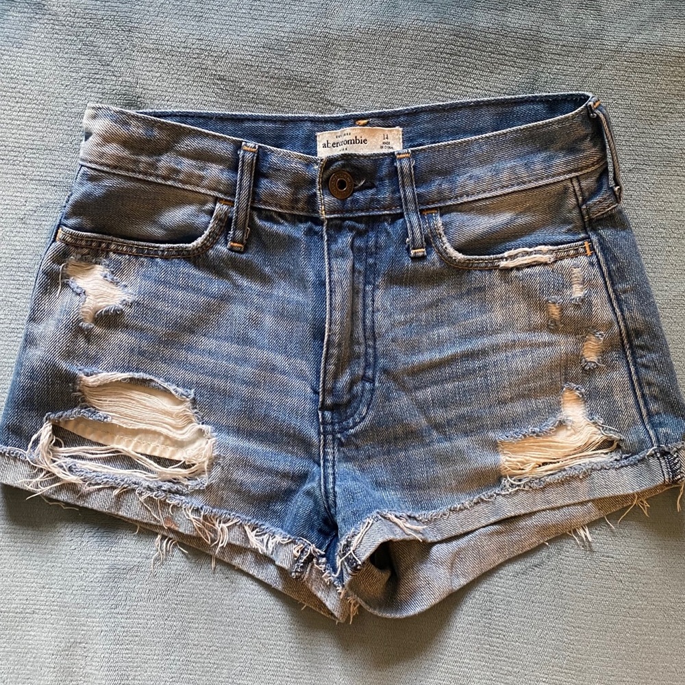 Abercromie Ripped Jean Shorts